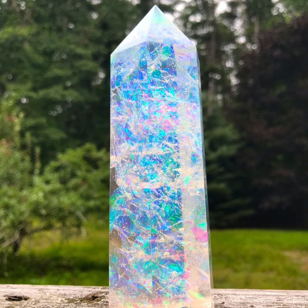Opal & Selenite Crystal Charging Tower